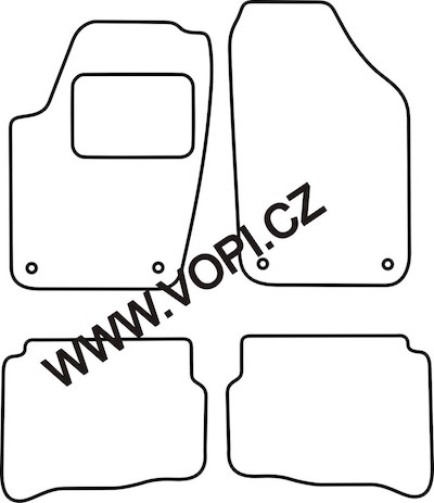 Autokoberce Volkswagen Polo 2002 - 2005 Carfit (4932)